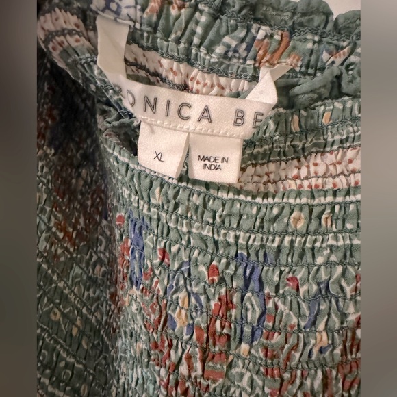 NWOT Veronica Beard "Benita" Printed Shoulder Tie Maxi Dress - Picture 5 of 5